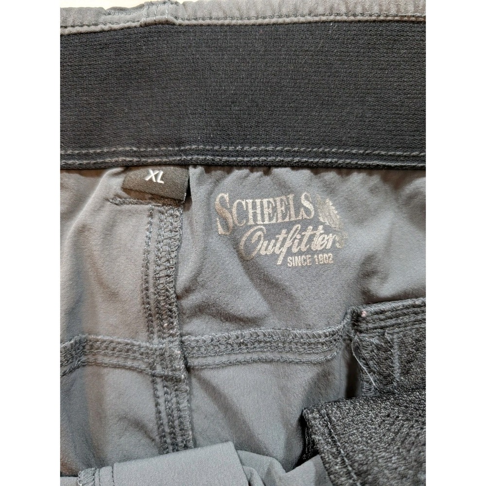 Scheels Outfitter Mens XL Gray Technical Hiking Angler Cargo Shorts Stretch Tech - Picture 3 of 8